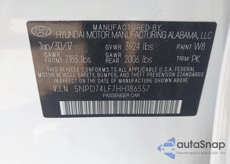 2017 Hyundai Elantra Se из США, поврежденный, VIN 5NPD74LF7HH186557